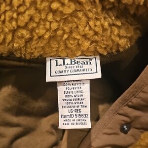 L.L. Bean Brown Jacket with Gold Lining, Never Worn!